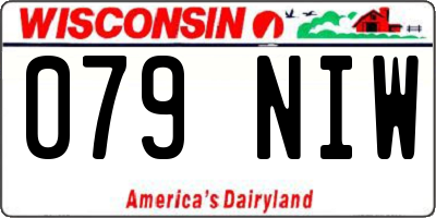 WI license plate 079NIW