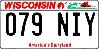 WI license plate 079NIY