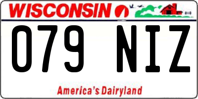 WI license plate 079NIZ