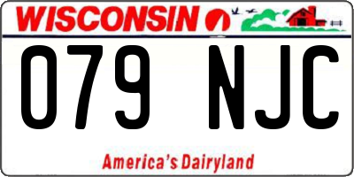 WI license plate 079NJC