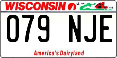 WI license plate 079NJE