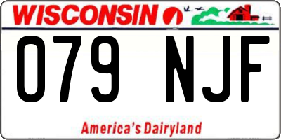 WI license plate 079NJF