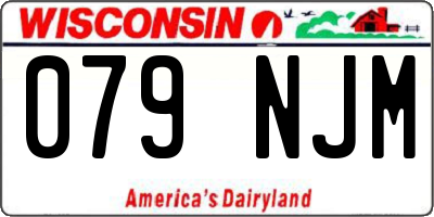 WI license plate 079NJM