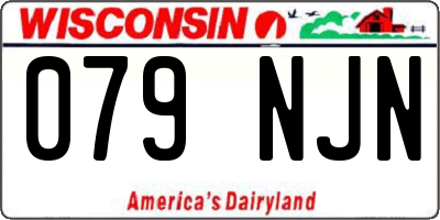 WI license plate 079NJN