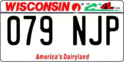 WI license plate 079NJP