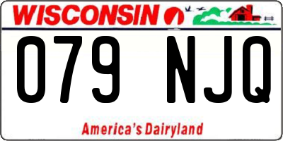 WI license plate 079NJQ