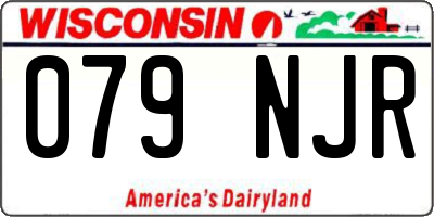 WI license plate 079NJR