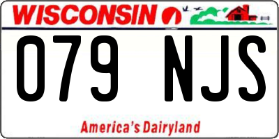 WI license plate 079NJS