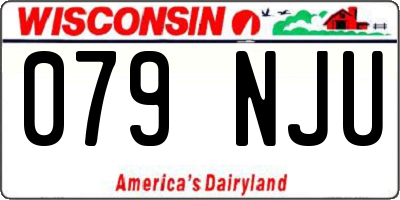 WI license plate 079NJU
