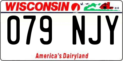 WI license plate 079NJY