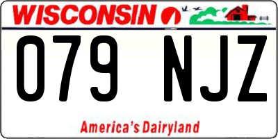 WI license plate 079NJZ