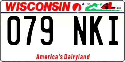 WI license plate 079NKI