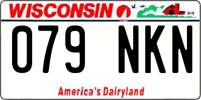 WI license plate 079NKN