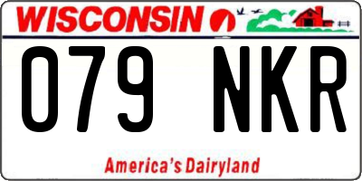 WI license plate 079NKR