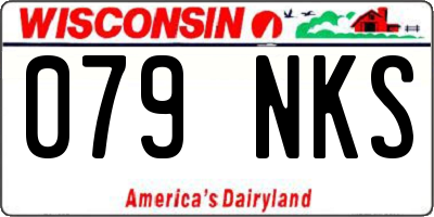 WI license plate 079NKS