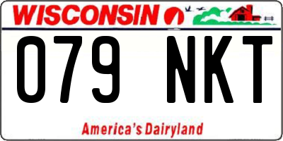 WI license plate 079NKT