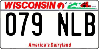 WI license plate 079NLB