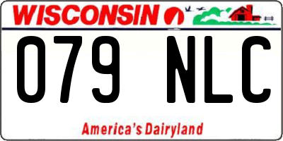 WI license plate 079NLC