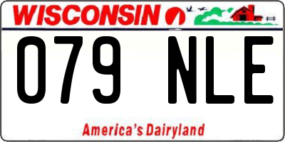 WI license plate 079NLE