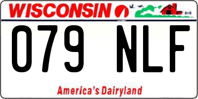 WI license plate 079NLF