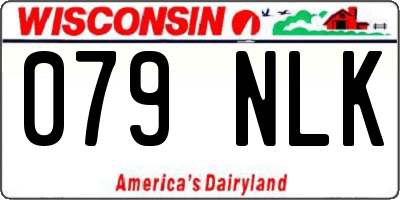 WI license plate 079NLK