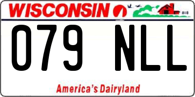 WI license plate 079NLL
