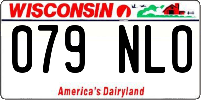 WI license plate 079NLO