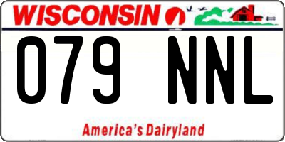 WI license plate 079NNL