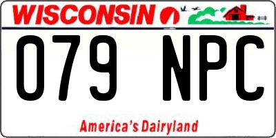 WI license plate 079NPC