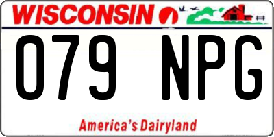 WI license plate 079NPG