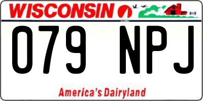 WI license plate 079NPJ