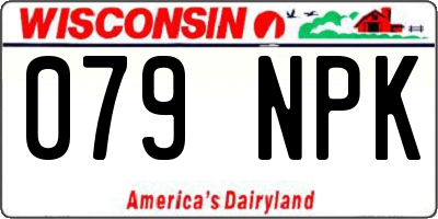 WI license plate 079NPK