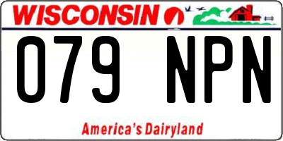 WI license plate 079NPN