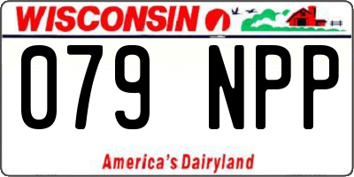 WI license plate 079NPP