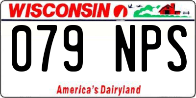 WI license plate 079NPS