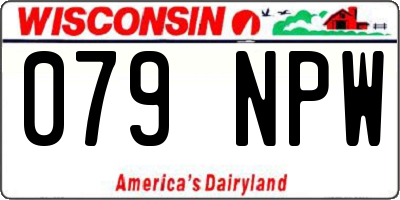 WI license plate 079NPW