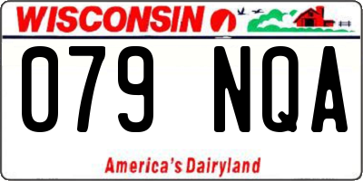 WI license plate 079NQA