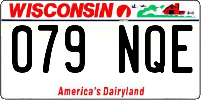 WI license plate 079NQE