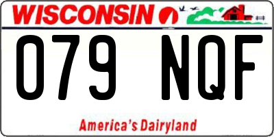 WI license plate 079NQF