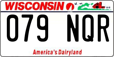 WI license plate 079NQR