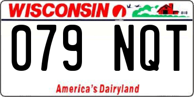 WI license plate 079NQT