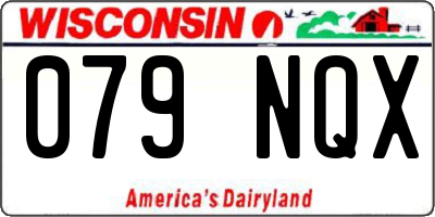 WI license plate 079NQX