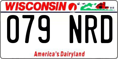 WI license plate 079NRD