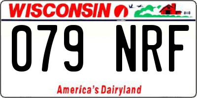 WI license plate 079NRF