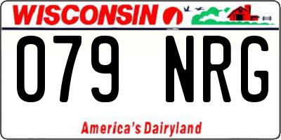 WI license plate 079NRG