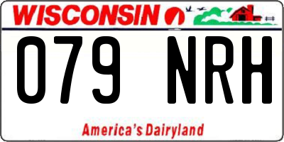WI license plate 079NRH