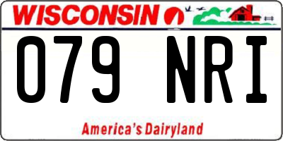 WI license plate 079NRI