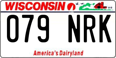 WI license plate 079NRK