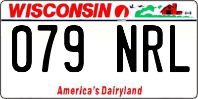WI license plate 079NRL