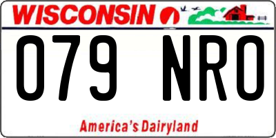 WI license plate 079NRO